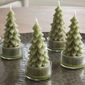 Crate & Barrel Green Christmas Tree Tealights